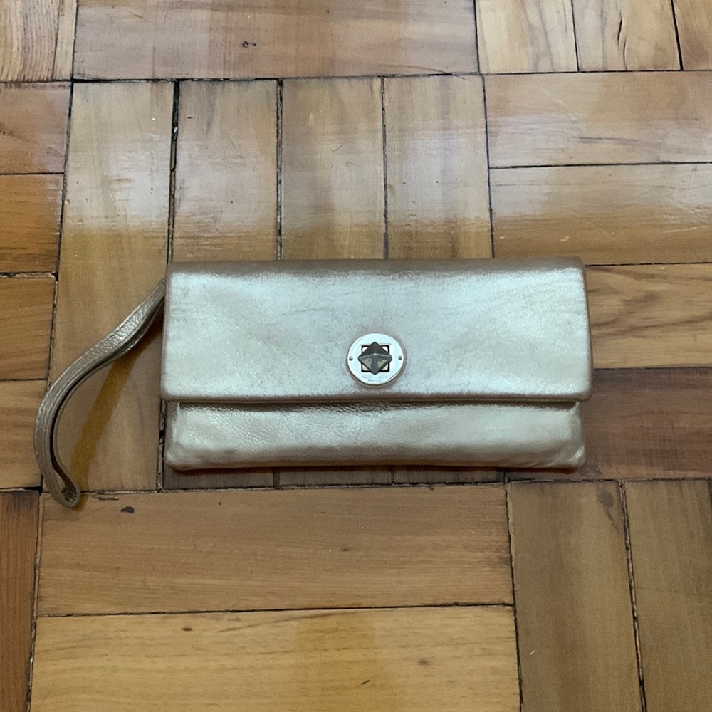 Gold Kate Spade Clutch